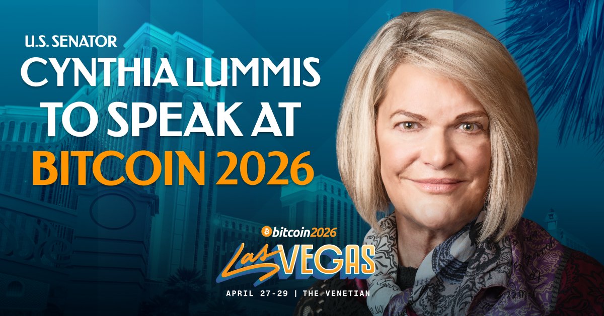 U.S. Senator Cynthia Lummis Confirmed As A Bitcoin 2026 Speaker